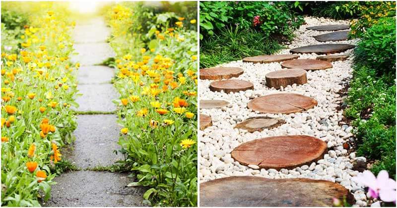 15 Spectacular Garden Path Ideas With Stepping Stones