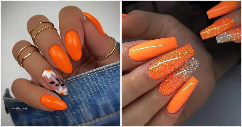 25 Gorgeous Orange Nail Designs You Will Crave Home Decor Ideas