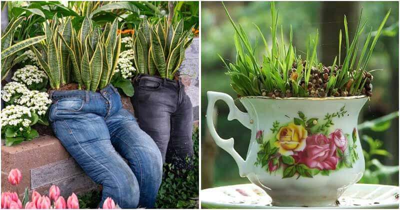 Interesting Ways To Upcycle Old Junk In Your Garden