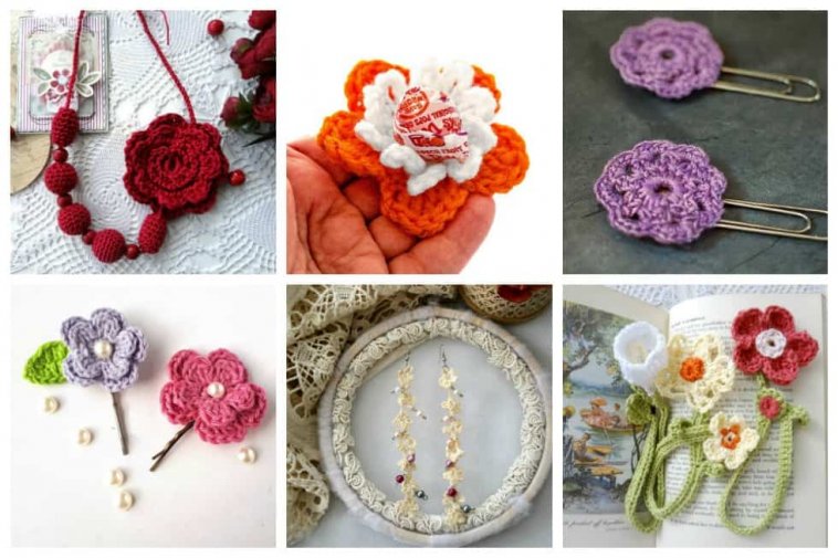 12 Easy Crochet Flower Accessories