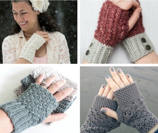 20 Easy Fingerless Gloves Crochet Patterns