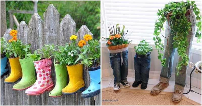 17 Interesting Recycled Garden Planters