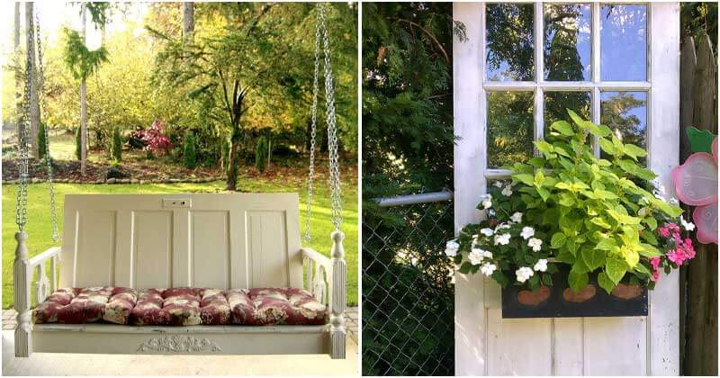 18 Creative Old Door Projects For Garden Decorations