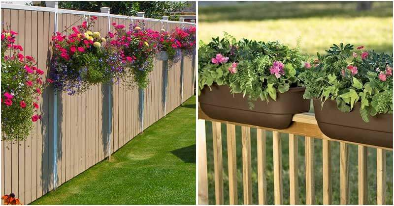 20 Best Beautiful Fence Planters That You Will Love