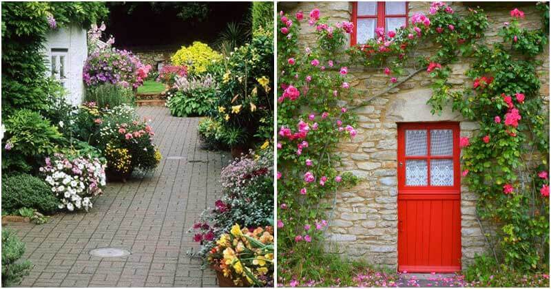 20 Charming Entryways Covered In Flowers For Your Home