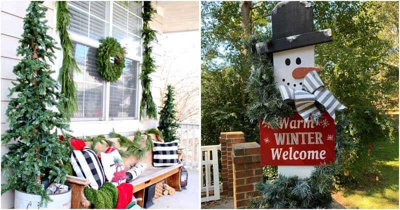 30 Christmas Porch Decorating Ideas