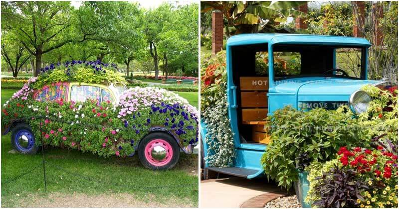 14 Awesome DIY Old Car Gardens