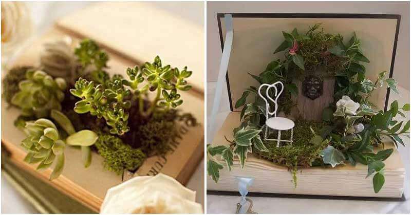 Awesome DIY Book Planter Ideas