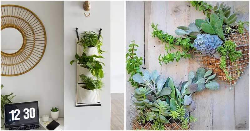 12 Creative DIY Vertical Pocket Planters