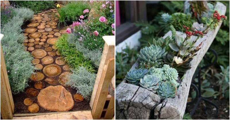 20 Best DIY Garden Projects To Make With Logs