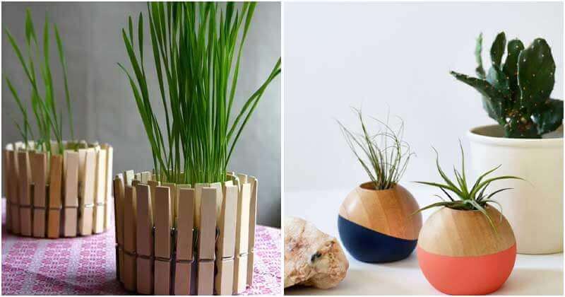 20 DIY Houseplant Pots Ideas