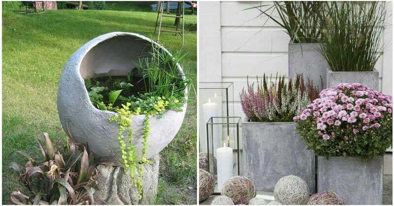 27 Creative DIY Concrete Garden Ideas