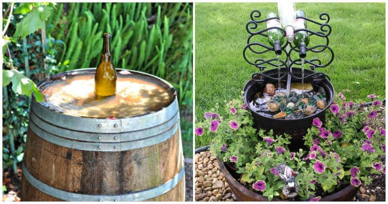 Unique Wine Bottle Water Fountain Ideas To Spruce Up Your Garden