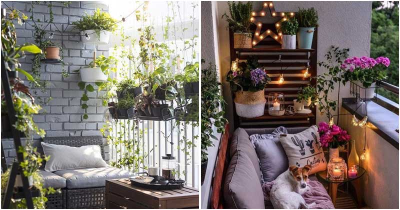 20 Beautiful Balcony Garden Ideas With String Lights