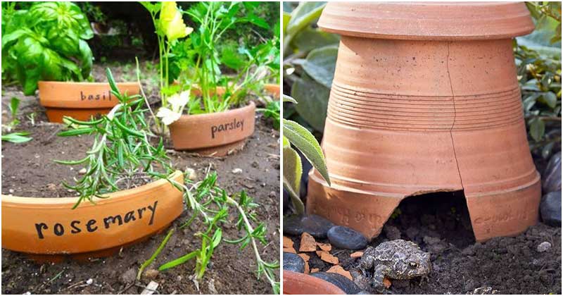 Awesome Recycled Broken Pot Ideas To Your Garden