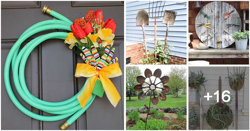 21 Garden Craft Projects Made Out Of From Old Gardening Tools