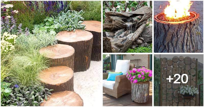 25 Easy And Creative DIY Garden Ideas Made Out Of Old Logs And Stumps