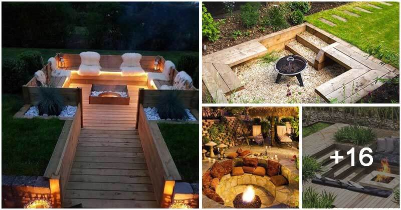 20 Outdoor Sunken Fire Pit Ideas Home, Sunken Fire Pit With Seating