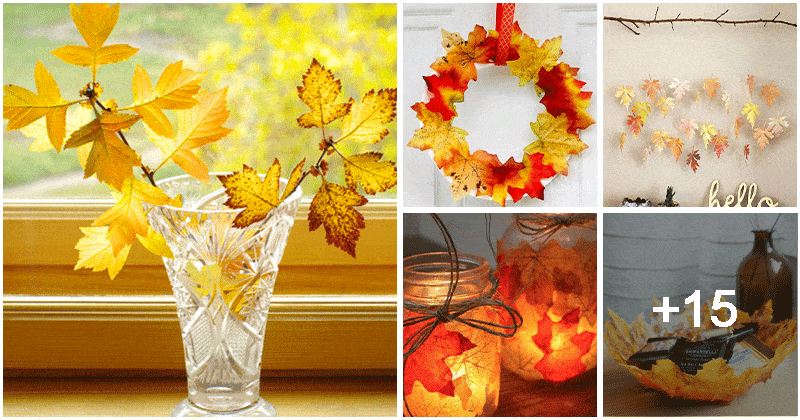 20 DIY Decor Ideas With Fall Leaves