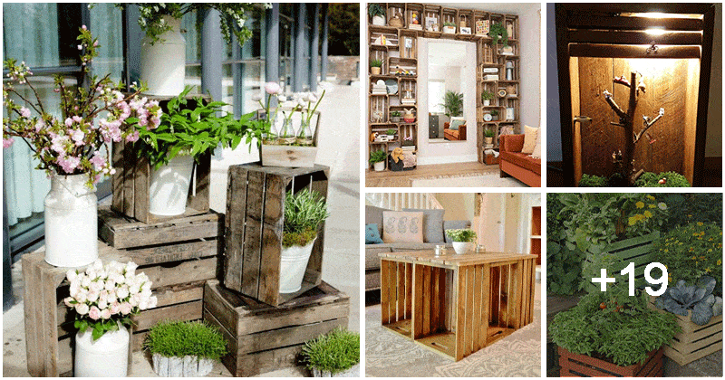 Easy Diy Wooden Crate Projects, Wooden Crate Ideas For Garden