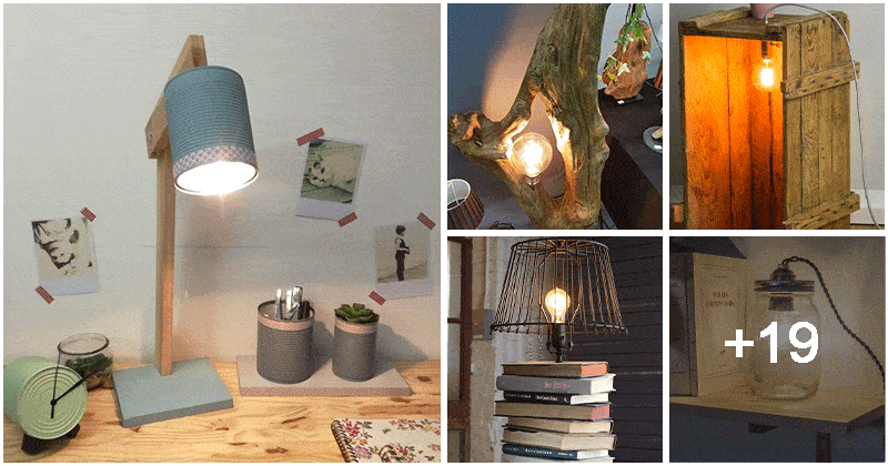 24 Inspiring DIY Lamp And Chandeliers Ideas Made From Old Household Items