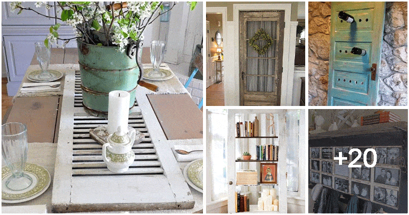 25 Easy Ways To Turn Your Old Doors Into Vintage Home Decor Ideas