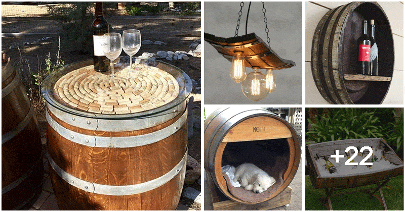 27 Creative Recycled Wine Barrel Ideas