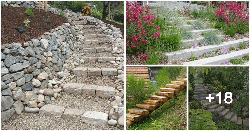 22 Outdoor Stair Projects to Upgrade The Hillside Landscape