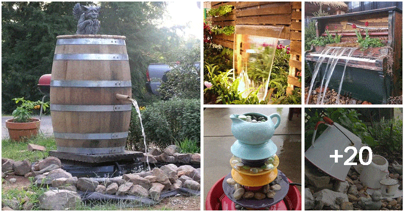25 Outdoor Water Feature Ideas Made From Recycled Materials