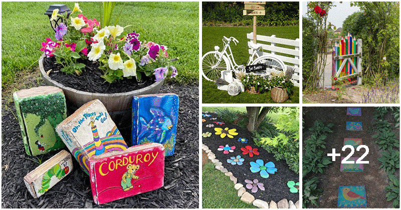 27 Creative Painted Garden Decoration Ideas