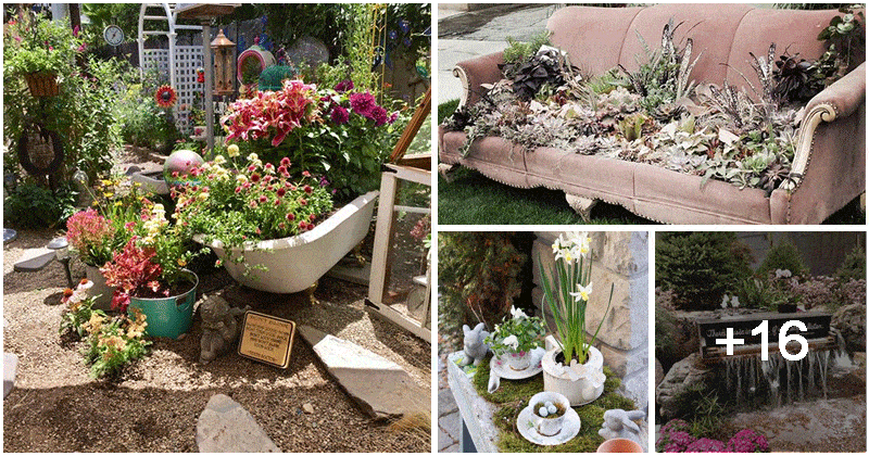 20 Fairytale Garden Ideas Made From Old Furniture