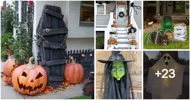 28 Easy DIY Front Yard Halloween Decorations