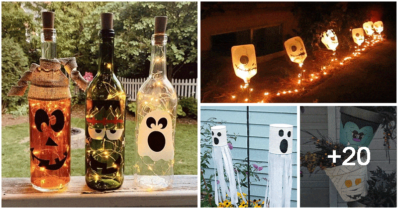 24 Upcycled Halloween Decorating Craft Ideas