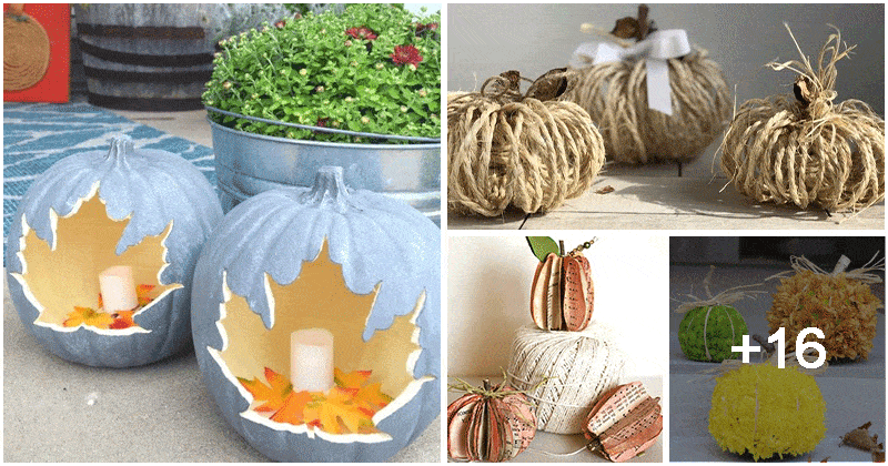 20 DIY Pumpkin Crafts To Decorate Fall and Halloween