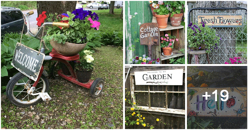 24 Fun and Creative Handmade Garden Sign Ideas